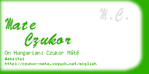 mate czukor business card